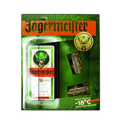 Jegermeister 0,7L + 2 čaše 