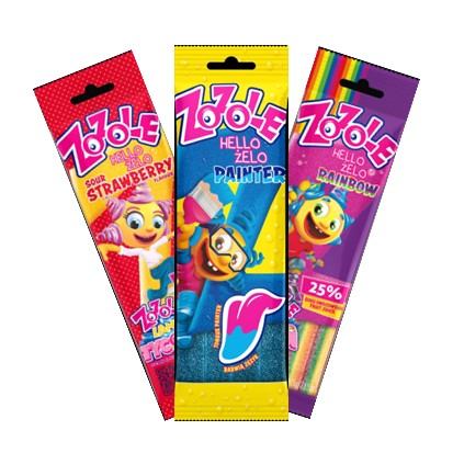 Zozole sticks rainbow, strawberry, painter 75 g