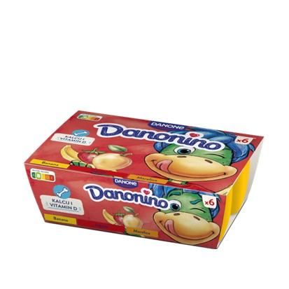 Jogurt Danonino banana-jagoda-marelica  6x50g