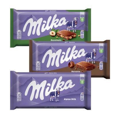 Čokolade Milka mliječna, noisette i sjeckani lješnjak 80 g