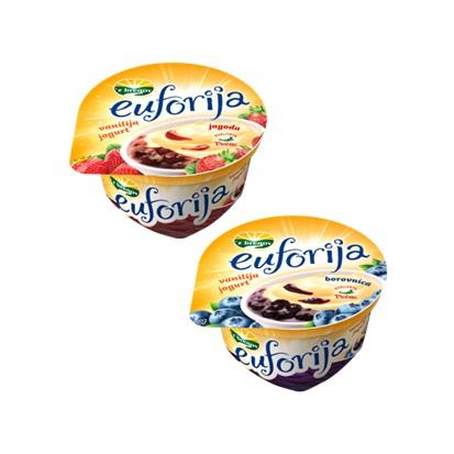 Zbregov jogurti Euforija vanilija-jagoda-mix 150 g